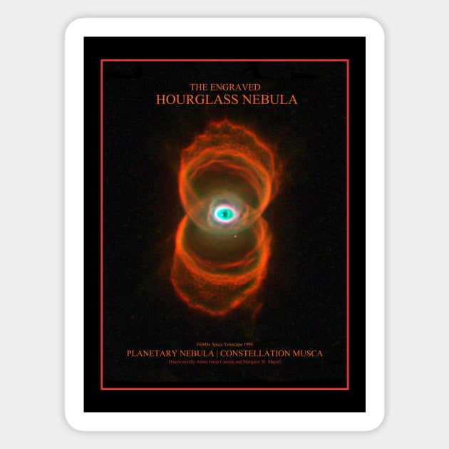 The Hourglass Nebula Sticker by headrubble